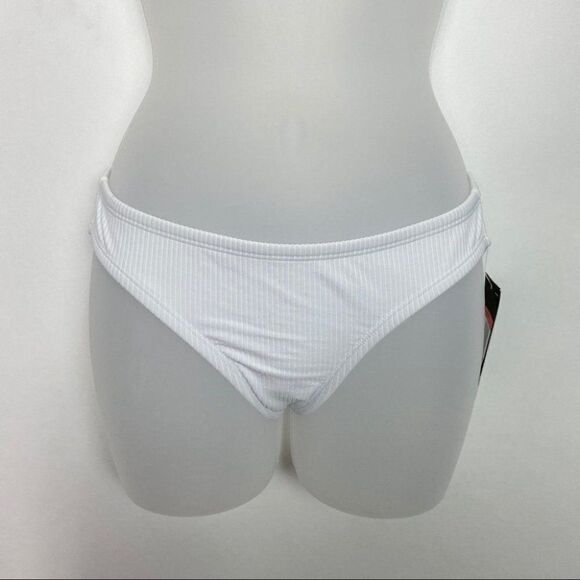 Nike Ribbed White Bikini Bottom - Picture 2 of 7